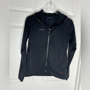 Mammut Black Gore-Tex Swiss Design Waterproof Hooded Front Zip Jacket Sz S